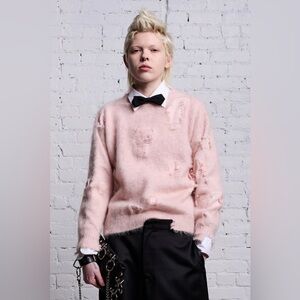 R13 Shrunken Deconstructed Crewneck - Light Pink
Size XS